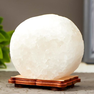 Соляной светильник "Круг" LED (диод цветной) USB белая соль 12,5*5*10 см Соляной светильник "Круг" LED (диод цветной) USB белая соль 12,5*5*10 см