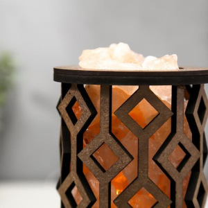 Соляной светильник с диммером цилиндр "Ромбы" 1х15Вт Е14, 1,5-2 кг 19х12х12 см Соляной светильник с диммером цилиндр "Ромбы" 1х15Вт Е14, 1,5-2 кг 19х12х12 см