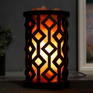 Соляной светильник с диммером цилиндр "Ромбы" 1х15Вт Е14, 1,5-2 кг 19х12х12 см Соляной светильник с диммером цилиндр "Ромбы" 1х15Вт Е14, 1,5-2 кг 19х12х12 см