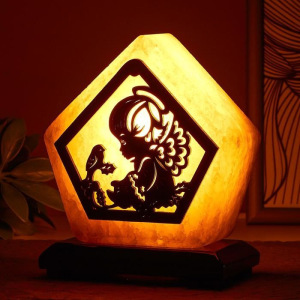 Соляной светильник с диммером "Ангел малый" Е14 15Вт 1,3 кг белая соль 13х8х15 см Соляной светильник с диммером "Ангел малый" Е14 15Вт 1,3 кг белая соль 13х8х15 см