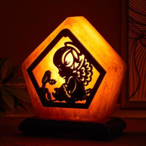 Соляной светильник с диммером "Ангел малый" Е14 15Вт 1,3 кг белая соль 13х8х15 см Соляной светильник с диммером "Ангел малый" Е14 15Вт 1,3 кг белая соль 13х8х15 см