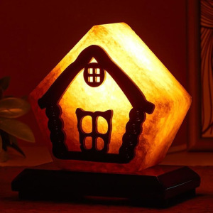 Соляной светильник с диммером "Домик №4" Е14 15Вт 1,3 кг белая соль 13х8х15 см Соляной светильник с диммером "Домик №4" Е14 15Вт 1,3 кг белая соль 13х8х15 см