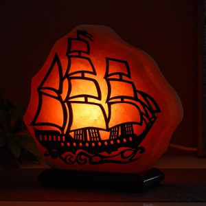 Соляной светильник с диммером "Кораблик" Е14 15Вт 2-4 кг белая соль 16х10х19 см Соляной светильник с диммером "Кораблик" Е14 15Вт 2-4 кг белая соль 16х10х19 см