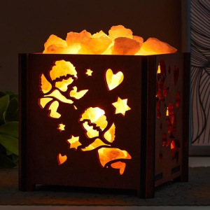 Соляной светильник с диммером "Корзина Б Ангелы" E14 15Вт 14х14х18 см Соляной светильник с диммером "Корзина Б Ангелы" E14 15Вт 14х14х18 см