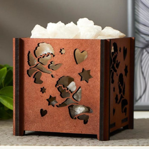 Соляной светильник с диммером "Корзина Б Ангелы" E14 15Вт 14х14х18 см Соляной светильник с диммером "Корзина Б Ангелы" E14 15Вт 14х14х18 см