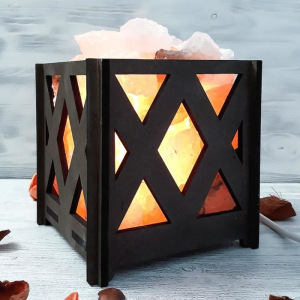 Соляной светильник с диммером "Корзина Б Ромб" E14 15Вт 14х14х18 см Соляной светильник с диммером "Корзина Б Ромб" E14 15Вт 14х14х18 см