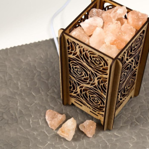 Соляной светильник с диммером "Корзина" узор розы, Е14 15Вт 1,4кг гим.соль 20х11х11см Соляной светильник с диммером "Корзина" узор розы, Е14 15Вт 1,4кг гим.соль 20х11х11см