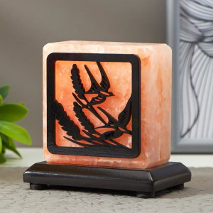 Соляной светильник с диммером "Ласточки" Е14 15Вт 1,3-1,4 кг гимал. соль 12х7х12 см Соляной светильник с диммером "Ласточки" Е14 15Вт 1,3-1,4 кг гимал. соль 12х7х12 см