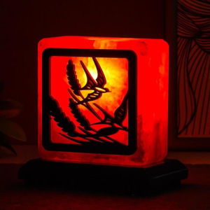 Соляной светильник с диммером "Ласточки" Е14 15Вт 1,3-1,4 кг гимал. соль 12х7х12 см Соляной светильник с диммером "Ласточки" Е14 15Вт 1,3-1,4 кг гимал. соль 12х7х12 см