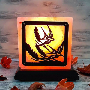 Соляной светильник с диммером "Ласточки" Е14 15Вт 1,3-1,4 кг гимал. соль 12х7х12 см Соляной светильник с диммером "Ласточки" Е14 15Вт 1,3-1,4 кг гимал. соль 12х7х12 см