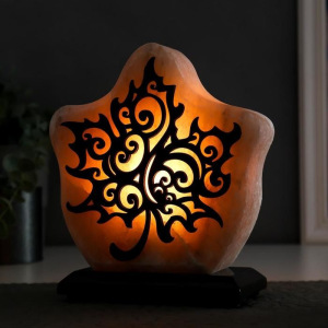 Соляной светильник с диммером "Лист кленовый" 1х15Вт Е14, 2-3 кг, 19х17х8 см Соляной светильник с диммером "Лист кленовый" 1х15Вт Е14, 2-3 кг, 19х17х8 см