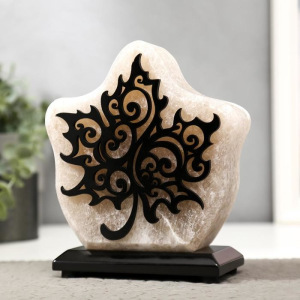 Соляной светильник с диммером "Лист кленовый" 1х15Вт Е14, 2-3 кг, 19х17х8 см Соляной светильник с диммером "Лист кленовый" 1х15Вт Е14, 2-3 кг, 19х17х8 см