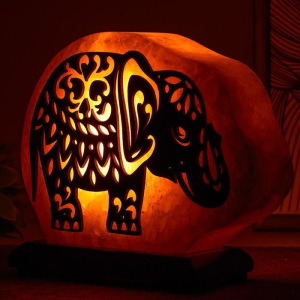 Соляной светильник с диммером "Слон малый" Е14 15Вт 2-3 кг белая соль 18х8х16 см Соляной светильник с диммером "Слон малый" Е14 15Вт 2-3 кг белая соль 18х8х16 см