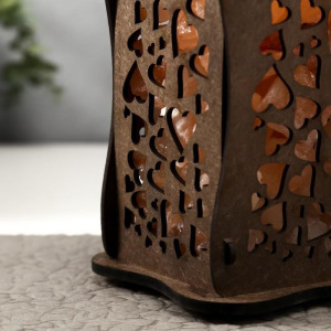 Соляной светильник с диммером "Ваза" узор сердца, Е14 15Вт 2кг гимал.соль 22х12х12см Соляной светильник с диммером "Ваза" узор сердца, Е14 15Вт 2кг гимал.соль 22х12х12см