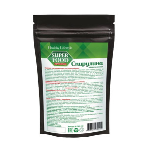 Спирулина Healthy Lifestyle, водоросль молотая, 100 г Спирулина Healthy Lifestyle, водоросль молотая, 100 г