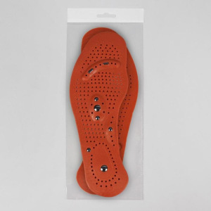 Стельки для обуви, универсальные, массажные, дышащие, 35-46 р-р, пара, цвет коричневый Стельки для обуви, универсальные, массажные, дышащие, 35-46 р-р, пара, цвет коричневый