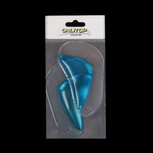 Супинаторы для обуви, силиконовые, амортизирующие, L р-р, пара, цвет прозрачный/голубой Супинаторы для обуви, силиконовые, амортизирующие, L р-р, пара, цвет прозрачный/голубой