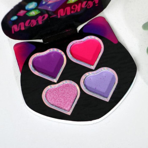 Тени для девочки «Мур-мяу!» 4 цвета по по 1,3 гр Тени для девочки «Мур-мяу!» 4 цвета по по 1,3 гр