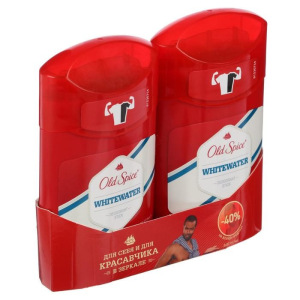 Твёрдый дезодорант Old Spice Whitewater, 2 шт. по 50 мл Твёрдый дезодорант Old Spice Whitewater, 2 шт. по 50 мл