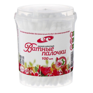Ватные палочки "Емельянъ Савостинъ", стакан, 100 шт. Ватные палочки "Емельянъ Савостинъ", стакан, 100 шт.