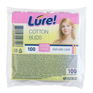 Ватные палочкиLURE п/э 100 шт. Ватные палочкиLURE п/э 100 шт.