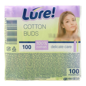 Ватные палочкиLURE п/э 100 шт. Ватные палочкиLURE п/э 100 шт.