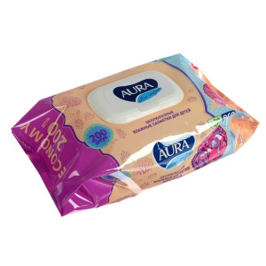 Влажные салфетки Aura Ultra Comfort, для детей, 200 шт. Влажные салфетки Aura Ultra Comfort, для детей, 200 шт.