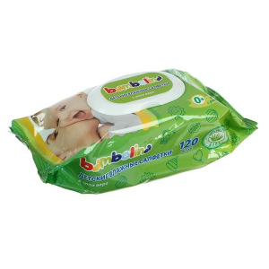 Влажные салфетки Bambolina, детские, 120 шт. Влажные салфетки Bambolina, детские, 120 шт.