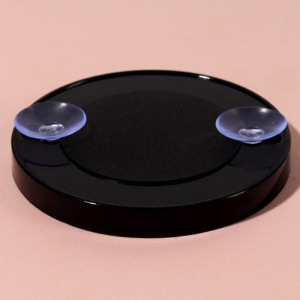 Зеркало макияжное, увеличение × 3, на присосках, цвет чёрный Зеркало макияжное, увеличение × 3, на присосках, цвет чёрный