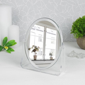 Зеркало настольное, двустороннее, зеркальная поверхность 11,5 × 14,5 см, цвет прозрачный Зеркало настольное, двустороннее, зеркальная поверхность 11,5 × 14,5 см, цвет прозрачный