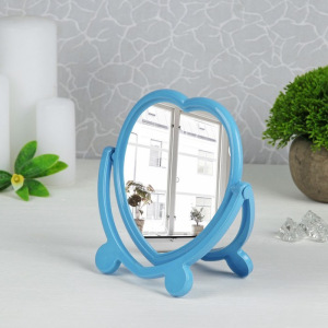 Зеркало настольное, с рамкой под фотографию, двустороннее, зеркальная поверхность — 12,7 × 13 см, МИКС Зеркало настольное, с рамкой под фотографию, двустороннее, зеркальная поверхность — 12,7 × 13 см, МИКС