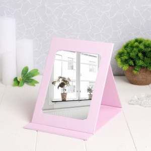 Зеркало настольное, зеркальная поверхность 10,5 × 15,5 см, цвет МИКС Зеркало настольное, зеркальная поверхность 10,5 × 15,5 см, цвет МИКС