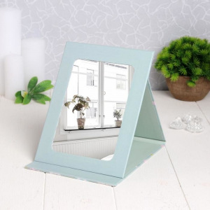 Зеркало настольное, зеркальная поверхность 10,5 × 15,5 см, цвет МИКС Зеркало настольное, зеркальная поверхность 10,5 × 15,5 см, цвет МИКС