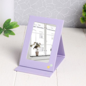 Зеркало настольное, зеркальная поверхность 6 × 9,9 см, цвет МИКС Зеркало настольное, зеркальная поверхность 6 × 9,9 см, цвет МИКС