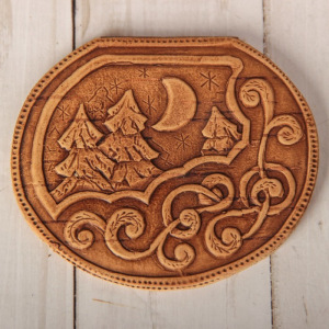 Зеркало «Ночка», на шарнирах, береста Зеркало «Ночка», на шарнирах, береста