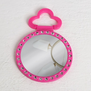 Зеркало складное-подвесное, d зеркальной поверхности 12 см, МИКС Зеркало складное-подвесное, d зеркальной поверхности 12 см, МИКС