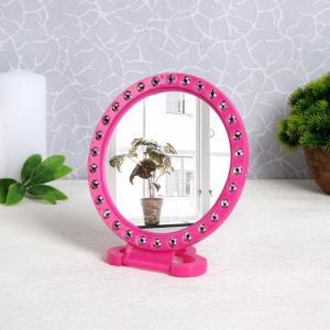 Зеркало складное-подвесное, d зеркальной поверхности 12 см, МИКС Зеркало складное-подвесное, d зеркальной поверхности 12 см, МИКС