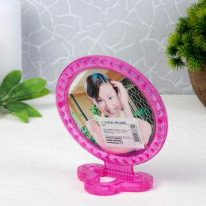 Зеркало складное-подвесное, с рамкой под фотографию, d зеркальной поверхности 8,5 см, МИКС Зеркало складное-подвесное, с рамкой под фотографию, d зеркальной поверхности 8,5 см, МИКС