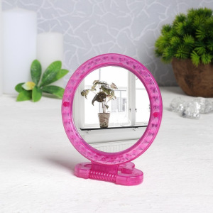 Зеркало складное-подвесное, с рамкой под фотографию, d зеркальной поверхности 8,5 см, МИКС Зеркало складное-подвесное, с рамкой под фотографию, d зеркальной поверхности 8,5 см, МИКС