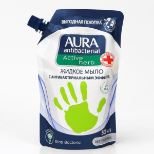 Жидкое мыло Aura с антибактериальным эффектом Ромашка, 500 мл Жидкое мыло Aura с антибактериальным эффектом Ромашка, 500 мл