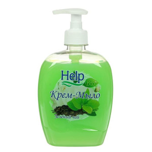 Жидкое мыло Help "Зеленый чай" с дозатором, 500 гр Жидкое мыло Help "Зеленый чай" с дозатором, 500 гр