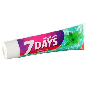 Зубная паста 7 days от кариеса "Свежая мята", 100 мл Зубная паста 7 days от кариеса "Свежая мята", 100 мл