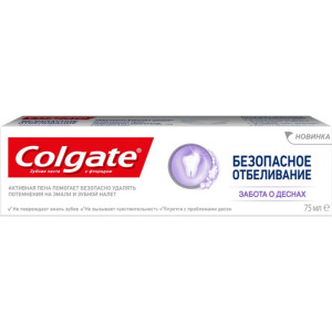 Зубная паста Colgate «Безопасное отбеливание», забота о дёснах, 75 мл Зубная паста Colgate «Безопасное отбеливание», забота о дёснах, 75 мл