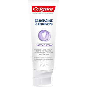 Зубная паста Colgate «Безопасное отбеливание», забота о дёснах, 75 мл Зубная паста Colgate «Безопасное отбеливание», забота о дёснах, 75 мл