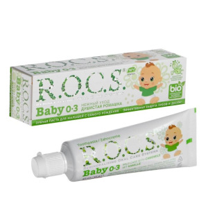 Зубная паста R.O.C.S. Baby Нежный уход. Душистая ромашка, 45гр Зубная паста R.O.C.S. Baby Нежный уход. Душистая ромашка, 45гр