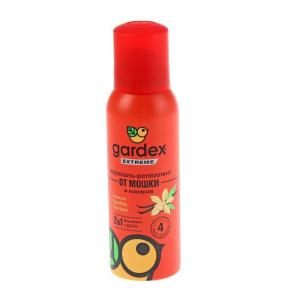 Аэрозоль репеллентный "Gardex Extreme", 2 в 1, от комаров и мошек, 100 мл Аэрозоль репеллентный "Gardex Extreme", 2 в 1, от комаров и мошек, 100 мл