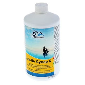 Альгицид против водорослей, бактерий и грибков в бассейне Альба Супер К 1 л Альгицид против водорослей, бактерий и грибков в бассейне Альба Супер К 1 л