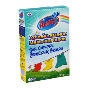 Almaz Хозяйственное Мыло-Порошок для стирки детских вещей, 600 гр Almaz Хозяйственное Мыло-Порошок для стирки детских вещей, 600 гр