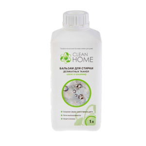 Бальзам для стирки деликатных тканей Clean home шелк и кашемир, 1л Бальзам для стирки деликатных тканей Clean home шелк и кашемир, 1л