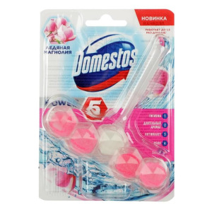 Блок для очищения унитаза Domestos power 5 «Ледяная магнолия», 55 г Блок для очищения унитаза Domestos power 5 «Ледяная магнолия», 55 г